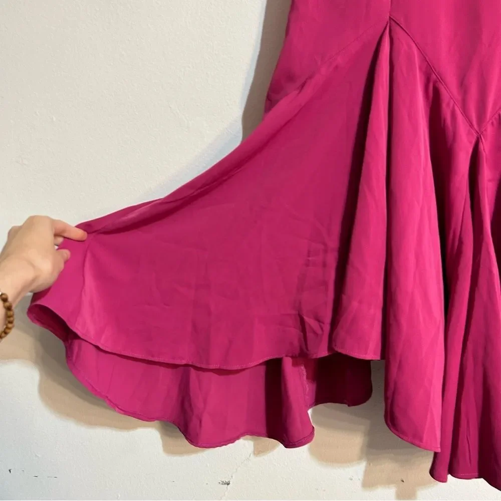 Abercrombie & Fitch Mermaid Slip Maxi Dress Fuchsia Size Small Petite